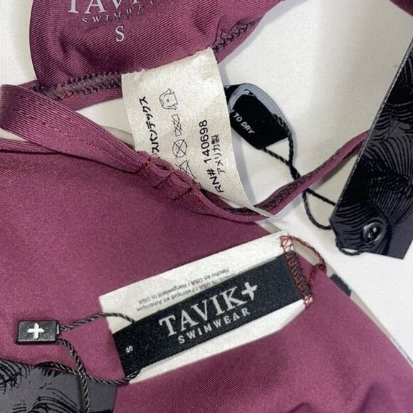 Tavik Womens BEBE Full Swim Bottom Cheetah Heart Print & RussoTriangle Swim Top - Picture 8 of 8